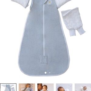 Two Baby Bears and Co. swaddle sleeve sack and mittens set